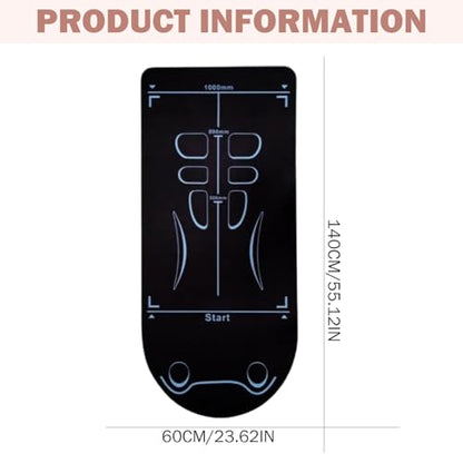 Exercise Equipment Mat for Ab Roller Wheel, 55x24" Non-Slip Sound Insulation Yoga Mat for Pilates, Skipping, Abdominal Yoga Floor Workouts Exercise Equipment