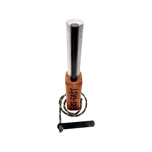 Fire-Fast Trekker. Best Emergency Waterproof Survival Fire Starter. Magnesium and Euro Fire Steel Ferro Rod. Compact Durable Tool for Bushcraft, Camping, Backpacking, Hiking, Hunting, or Bug Out Bag