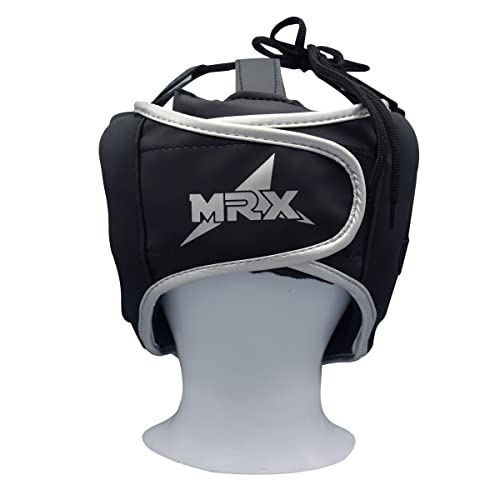 Boxing Headgear MMA Muay Thai, Head Gear for Kickboxing Sparring Grappling Martial Arts Taekwondo Training - color: Black-Silver, size: Small-Medium