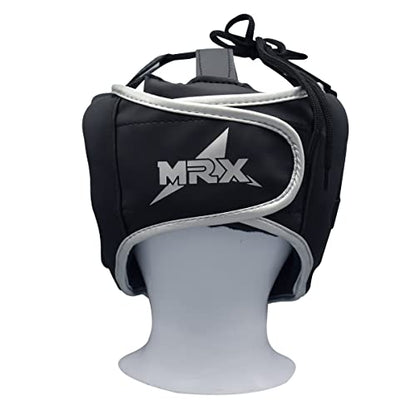 Boxing Headgear MMA Muay Thai, Head Gear for Kickboxing Sparring Grappling Martial Arts Taekwondo Training - color: Black-Silver, size: Small-Medium