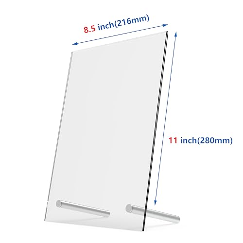 L-Shaped Clear Display Stand, Shatter Resistant Windproof Anti-Fall Outdoor Sign Hold (8.5x11 inch 6pack) - size: 8.5x11 inch 6pack