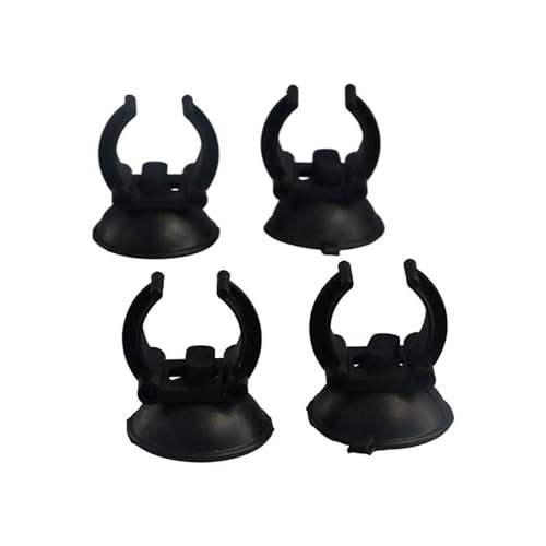 Fish Tank Aquarium Electric 4pcs/Set Air Line Pipe Sucker Black LED Lights Tubing Heater Clip