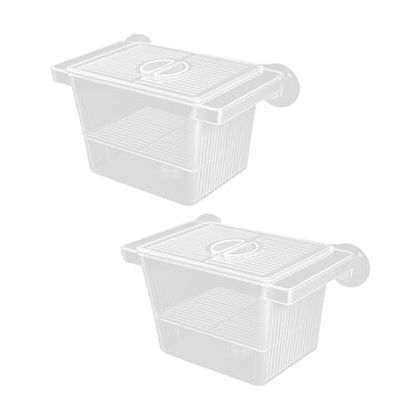 Multipurpose Fish Isolation Tanks with Strong Suction Cup for Aggressive Injured Pregnant and Fry Protections 2PCS Aquarium Isolation Divider