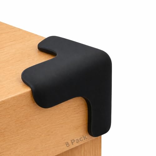 Corner Protector for Baby, 8 Pack EVA Foam Baby Proofing Corner Guards, Soft Y-Shaped Furniture Edge Protectors for Tables and Sharp Corners, Tear-Resistant Updated Design, Black - color: Y-shaped Black, size: Small 8 Pack