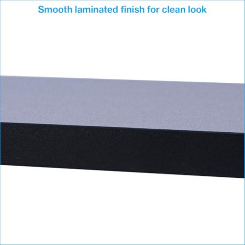 Laminated Black Melamine Shelf Board, 24”L x 12”W, Durable and Sleek Cabinet Replacement Shelves, Sturdy and Stylish Shelf Boards for Retail, Thrift, Business, Home, or Office