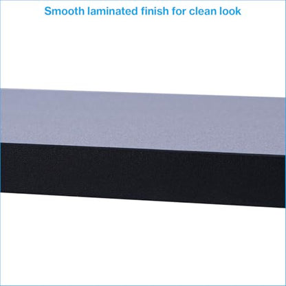Laminated Black Melamine Shelf Board, 24”L x 12”W, Durable and Sleek Cabinet Replacement Shelves, Sturdy and Stylish Shelf Boards for Retail, Thrift, Business, Home, or Office
