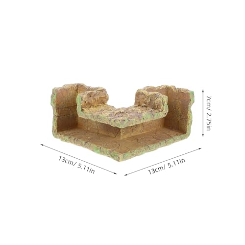 COLLBATH Aquarium Corner Cave Fish Tunnel Shelter Tube Shrimp Breeding Hideout Natural Stone Style Fish Tank Shrimp Hiding Habitat for Freshwater Tanks