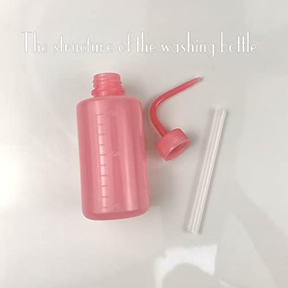 Valchoose 250ml Pink Squeeze Wash Bottles, Angled Nozzle Container,2 Pack - color: Pink, size: 2x250ml
