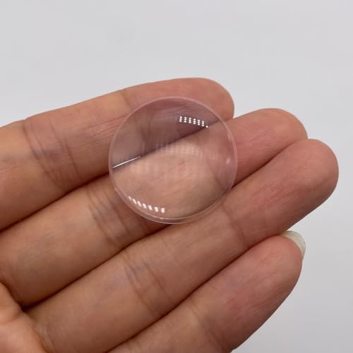 Double Convex Lens - 27mm Diameter, 50mm Focal Length, Optical biconvex Lens for Physics Experiments, Photography, Magnifying, and DIY Projects - Pack of 5pcs (27mm x H6mm x F50) - size: 27mm x H6mm x F50