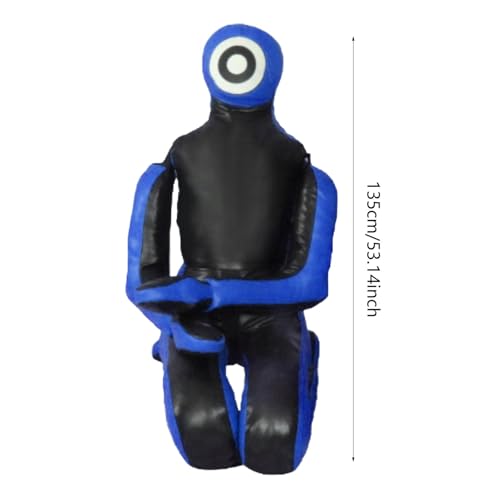 MMA Training Dummy for Grappling and Boxing, Unfilled Practice Tool, Blue 53 inch