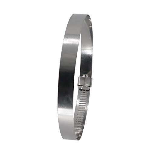 5" Worm Gear Hose Clamp - SAE 80 Size, Full Stainless Steel with 1/2" Band Width, Working Range 116mm - 140mm Hose Clamps,10 Pack
