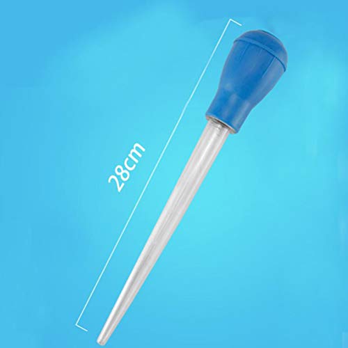 Haofy Mini Fish Dust Remover, 30ml 11in Manual Water Changer Dropper Tool for Shrimp, Daphnia, with Precise Measurement, Liquid Additive, Plastic Material, (Blue)