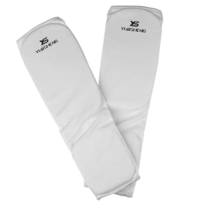 MMA Shin Guards for Kickboxing and Muay Thai Training, White, L
