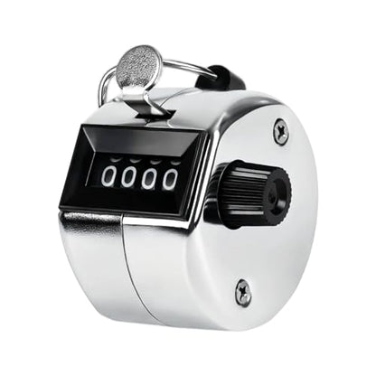 Metal Handheld Tally Counter, Clicker Counter with 4 Digit Display