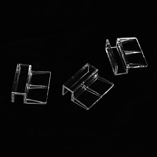 Yctze 20 Pack MultiSized Aquarium Accessory, Acrylic Clip Holder and Glass Cover Support Clamp for Rimless Fish (8mm)