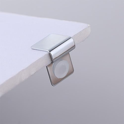 Kopida 4Pcs Household Fish Tank Brackets Glass Lid Clips Aquarium Cover Holders Silver Stainless Steel Aquariums Lid Support Aquarium Accessories