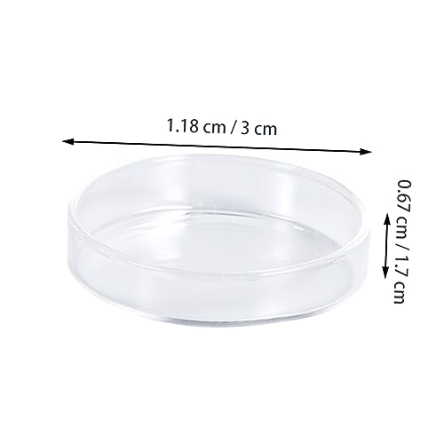 YARNOW 1pc Transparent Glass Shrimp Feed Dish Small Round Aquarium Bowl for Fish and Reptile Feeding Durable Enhance Aquatic Landscape