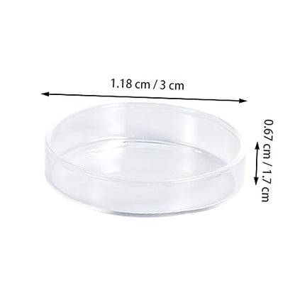 YARNOW 1pc Transparent Glass Shrimp Feed Dish Small Round Aquarium Bowl for Fish and Reptile Feeding Durable Enhance Aquatic Landscape