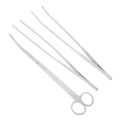 GALPADA 4sets Aquarium Grass Trimmer Stainless Steel Tweezers Scissors for Aquascaping Fish Tank Maintenance Kit