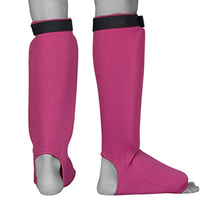 UFG Ultimate - Cloth Shin Instep Guard - Karate MMA Boxing Muay Thai Training Protection - color: Pink, size: Small-Medium