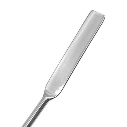 EISCO Chattaway Spatula, 7.9" - Stainless Steel, Polished - Dual Ended, Flat End & Bent End