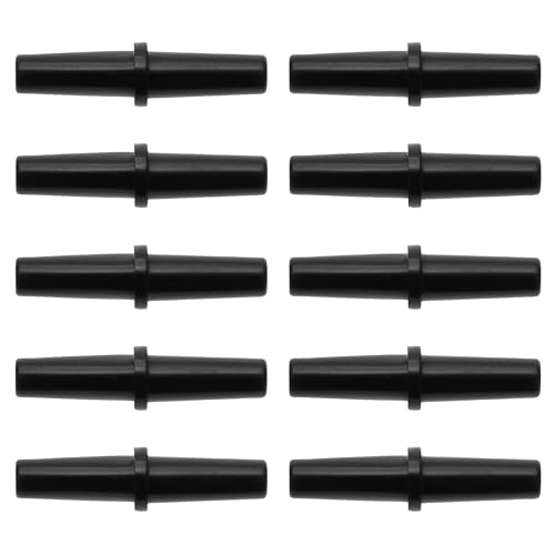 Plastic Hose Barb Fittings, 3/16" Stright Barb Connector Plastic Black, 10 Pcs - style: Straight