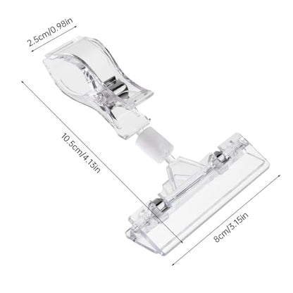 30 PCS Clear Sign Clips for Merchandise Display, Plastic Retail Double Sided Sign Holder Clips, Acrylic Price Tag Sign Holders on Clothing Rack, Rotatable Pop Clamps for Sale Retail Display