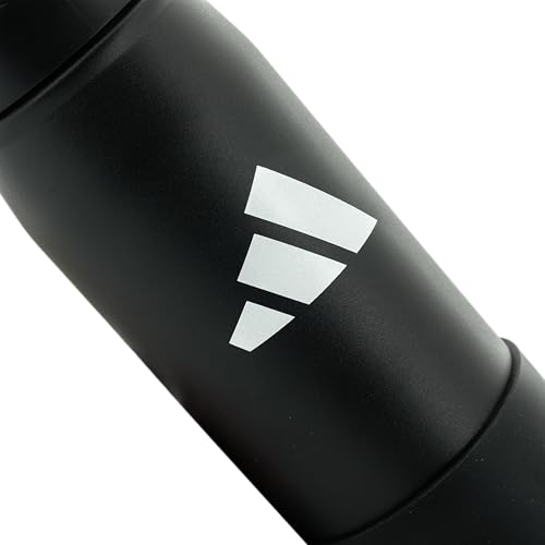 adidas Straw Lid Metal Water Bottle 600 mL - color: Black/White/Black/M/2