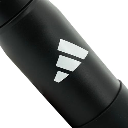 adidas Straw Lid Metal Water Bottle 600 mL - color: Black/White/Black/M/2