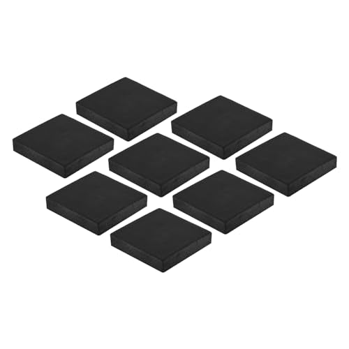 PATIKIL Rubber Anti-Vibration Pads, 8 Pcs Square Vibration Isolation Mats 2" x 2" x 0.4" for HVAC Air Conditioner Air Compressor Washer Dryer, Black - size: 2" x 2" x 0.4"