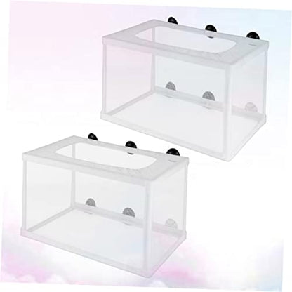 BESPORTBLE 2pcs Big Fish Breeder Net for Aquarium Tank Hatchery Incubator Suction Cups for Fish Separation and Fry Survival