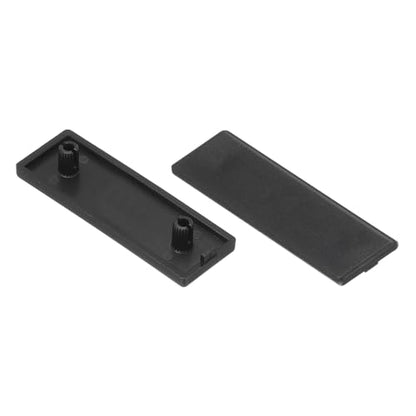 MECCANIXITY 20Pcs Standard Plastic Rectangle Aluminum Extrusion End Cap Black Hole Dia 5.2mm 60x20mm for Trolley, Fish Tank Rack, Storage Rack - size: 60x20mm