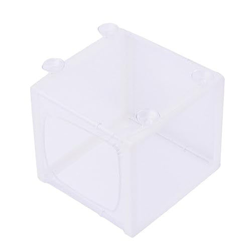 FOMIYES 3pcs Fish Net for Fish Tank Aquarium Breeding Box Net Box with Plastic Frame Suction Cups