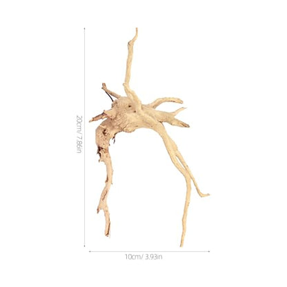 Kisangel Natural Driftwood Branch Aquarium Decoration 7.87 Inch Real Wood Fish Tank Ornament for Freshwater Aquatic Plant Anchoring and Fish Shelter