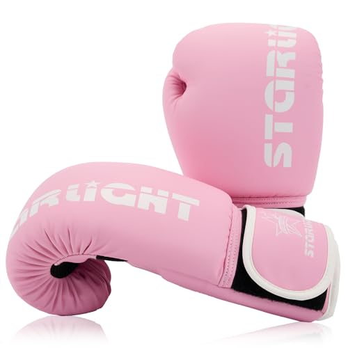 Boxing Gloves for Men Women, Sparring Training Punching MMA Kickboxing Boxing Gloves, Heavy Bag Workout Gloves for Boxing, Kickboxing, Muay Thai, MMA - color: pink, size: 10 oz