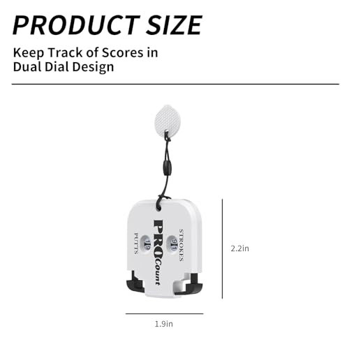 BRBASAP 2 Pack Mini Golf Score Counter Clicker Portable 2 Digit Stroke Counter with Reset Tool Outdoor Sport Scoreboard for Golf Game
