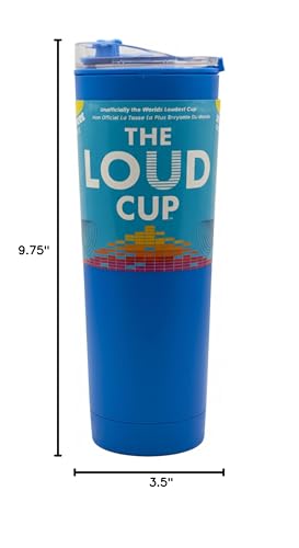 The LoudCup 23 oz 2-in-1 Water Bottle & Noisemaker, Marlin Blue - color: Marlin Blue, size: 23 Ounces