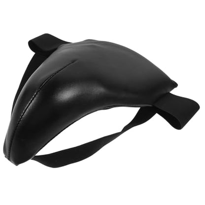 Professional Crotch Protector for Boxing Training Breathable PU Black