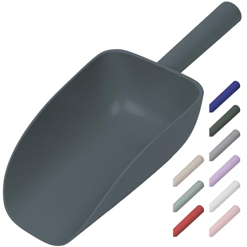 Extra Big Multipurpose Scoop– Solid Deep Scooper for Any Household – Disposing/Replacing Litter – Big Size Animal Pet Food Shovel – 44oz - color: NAVY