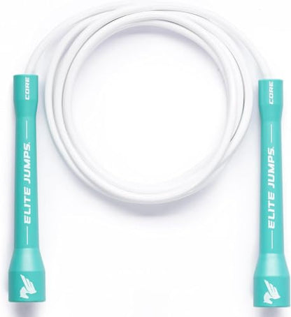 Elite Jumps Core 5mm, PVC Adjustable Skipping Rope - color: Turquoise & White