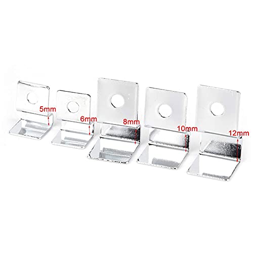TOPINCN 4Pcs Aquarium Cover Bracket Stainless Steel Fish Glass Cover Clips Fish Lid Holder Support(8mm)