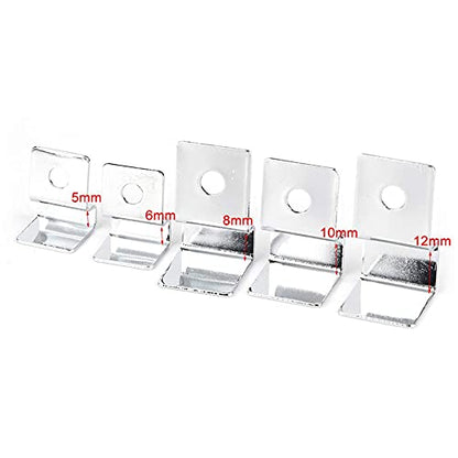 TOPINCN 4Pcs Aquarium Cover Bracket Stainless Steel Fish Glass Cover Clips Fish Lid Holder Support(8mm)