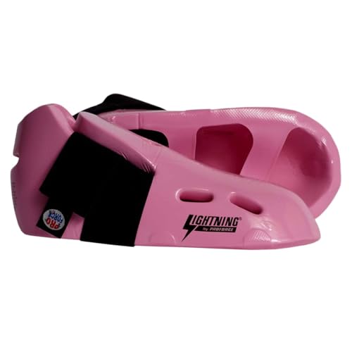 Karate Taekwondo Sparring Foot Pads - color: pink, size: adult small 7-7.5