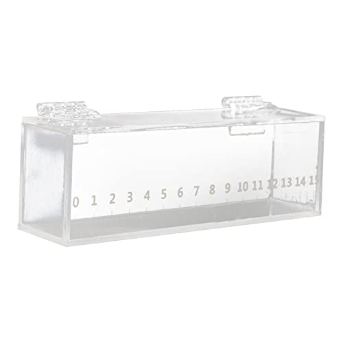 Fish Viewing Box,Acrylic Fish Breeding Box,Fishing Photo Tank,Hatching Boxes, Clear Micro Landscape Fish Tank with Scale