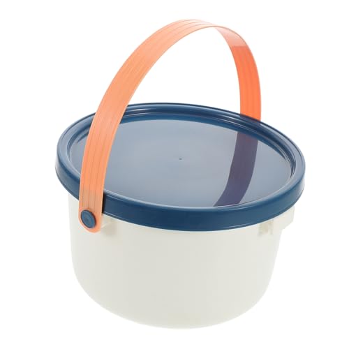 Small Bucket Lid Portable Water Storage Plastic Handle Cleaning Basket Bathroom Water Bucket Fish Tank Storage