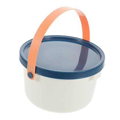 Small Bucket Lid Portable Water Storage Plastic Handle Cleaning Basket Bathroom Water Bucket Fish Tank Storage