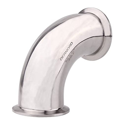 DERNORD 2 Pack 2" Tube OD Sanitary Ferrule Elbow 90 Degree Pipe Fitting with 4 Silicone Gaskets SUS304 Tri Clamp 2 Inch - size: 2" Tube OD, style: Pack of 2