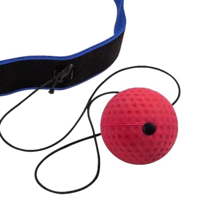 Boxing Reflex Ball Exercise Set Adjustable Headband Punch Training Game Ball on String Reaction Speed Suitable for Kids Adults Home Gym Workout, Blue Black