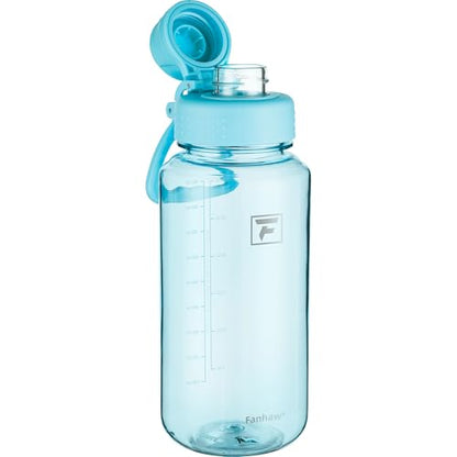 Fanhaw 32 oz Clear BPA-Free Tritan Water Bottle with Fast-Flow Spout Lid, BPA-Free & Leak-Proof Wide-Mouth Reusable Bottle for Gym, School & Office, Back to School Essentials (Baby Blue) - color: Baby Blue, style: 1 Pack