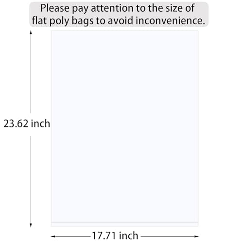 18 Pack 18 x 24 Inch 2 Mil Large Clear Plastic Flat Open Poly Bags Thickened Big Transparent PE Bags for Clothes Toys Pillows Packaging Shipping Storage Dust Proofing